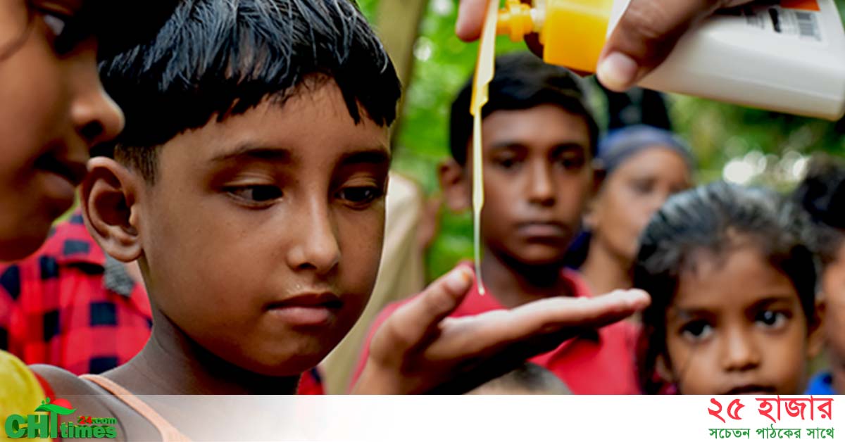 অর্ধশতাধিক শিশুকে সঠিকভাবে হাত ধোয়া শিখালো অপরাজিতা