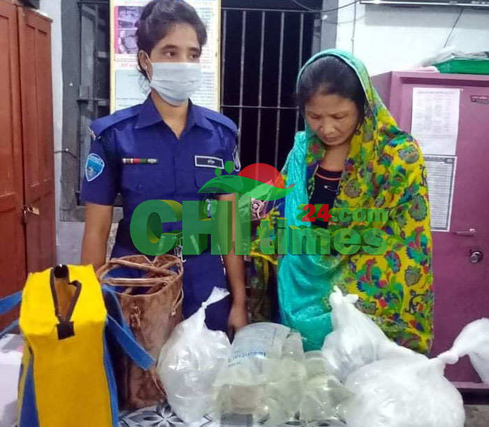 কাপ্তাইয়ে চোলাই মদ'সহ নারী মাদক ব্যবসায়ি আটক
