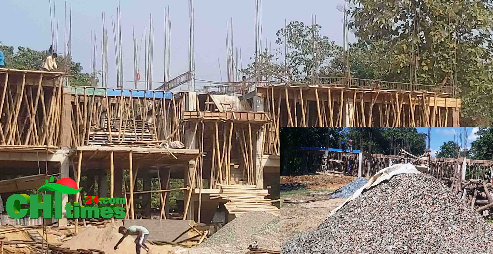 সরকারী ভবন নির্মানে ব্যবহৃত হচ্ছে ঝিরি ঝর্ণার পাথর