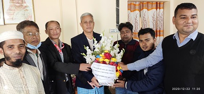 জেলা পরিষদের সদস্য নিউচিং মারমা কে রাজস্থলী উপজেলা প্রেস ক্লাবের সংবর্ধনা