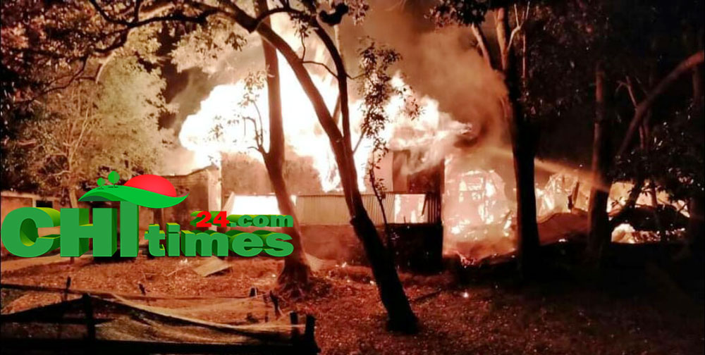 কাপ্তাইয়ে পুলিশের ব্যারাকে আগুন; ২ ঘর পুড়ে ছাই