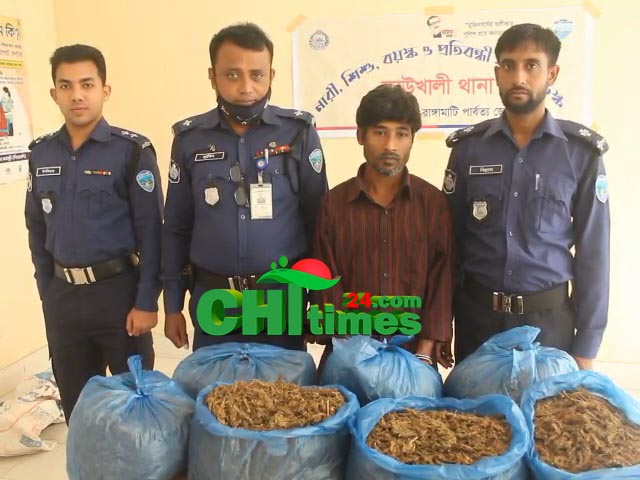 র‌্যাবের  অভিযানে কাউখালীতে গাঁজাসহ আটক ১