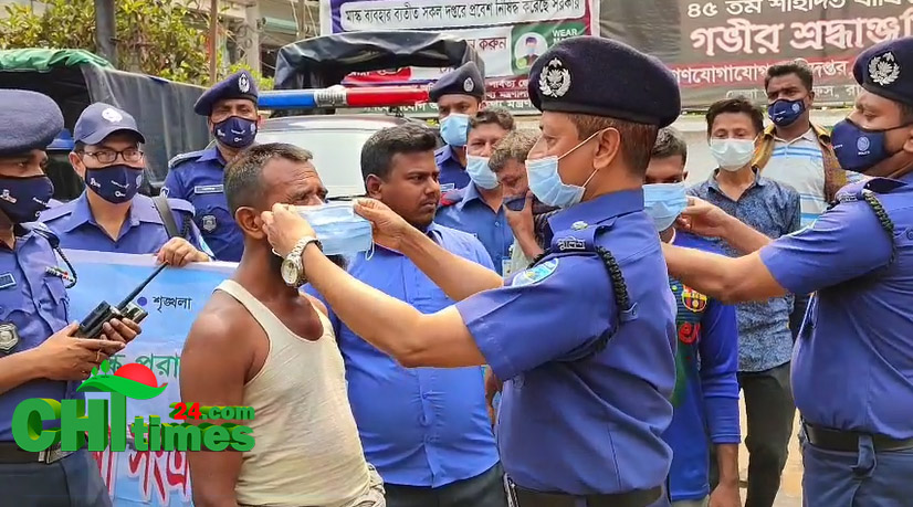 আমরা করোনা মুক্ত বাংলাদেশ গড়তে চাইঃ এসপি মীর মোদ্‌দাছ্‌ছের হোসেন