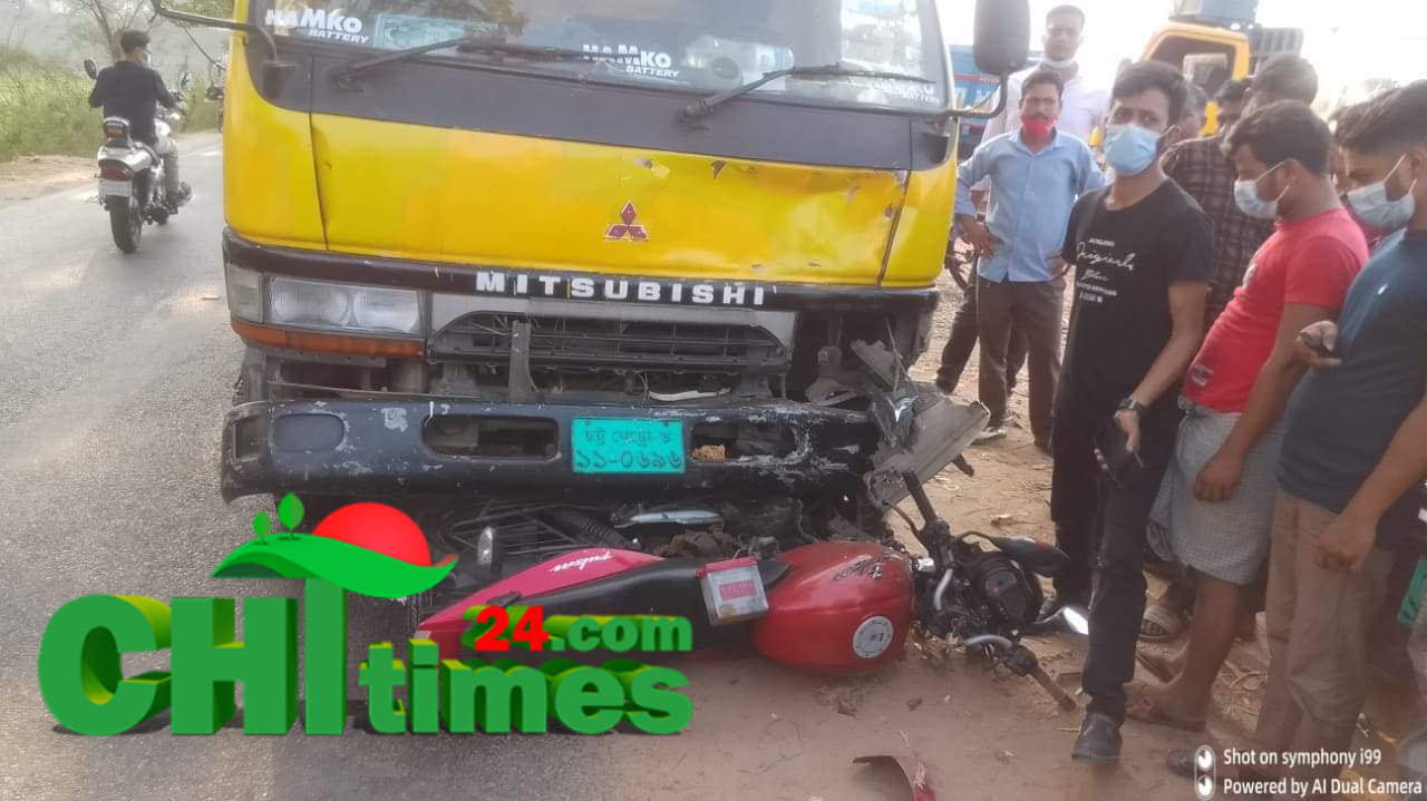 রাঙামাটিতে ট্রাক ও মোটরসাইকেলের মুখোমুখি  সংঘর্ষে মোটরসাইকেল চালক আহত 