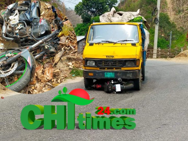 রাঙামাটিতে মিনিট্রাক ও মোটর সাইকেলের মুখোমুখি সংঘর্ষ!