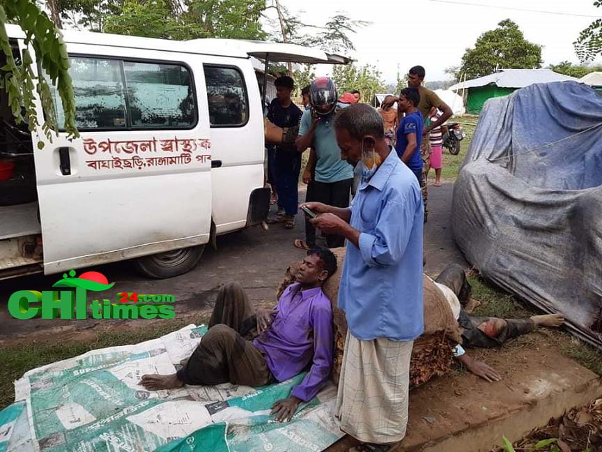বাঘাইছড়িতে চাঁদের গাড়ী উল্টে নিহত ১ আহত ৩