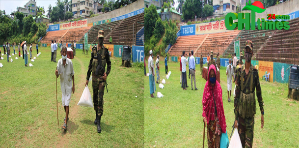 রাঙামাটিতে অসহায়দের পাশে সেনাবাহিনীর ভালোবাসা