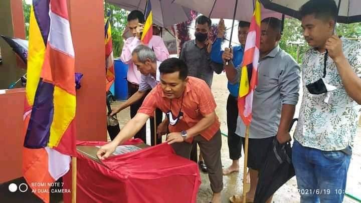 নানিয়ারচরে বৌদ্ধ মন্দিরের নবনির্মিত ভবন উদ্বোধন করলেন ইলিপন