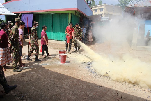 জুরাছড়িতে সেনাবাহিনী উদ্যোগে অগ্নি নির্বাপক মহরা