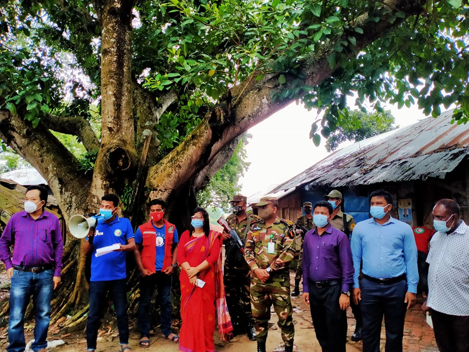 কঠোর লকডাউনের প্রথম দিনে নানিয়ারচরে প্রশাসনের কড়া নজরদারী