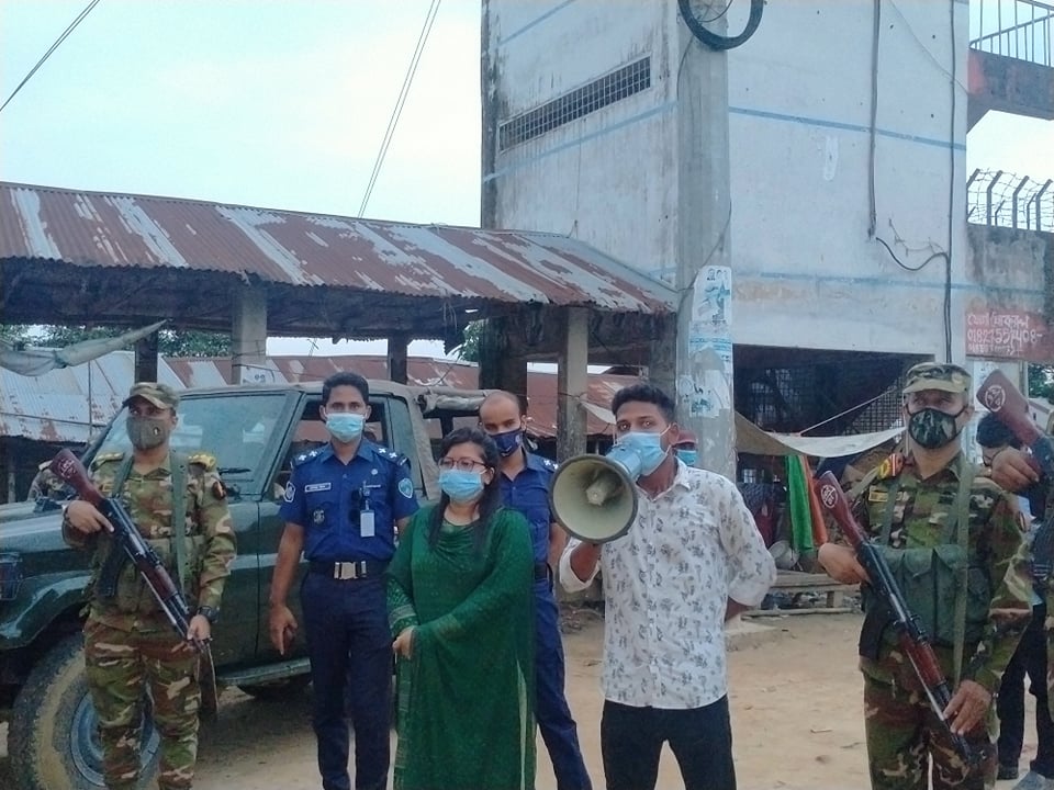 জনসাধারণকে লকডাউন মানতে নানিয়ারচরে প্রশাসনের ভ্রাম্যমাণ আদালত