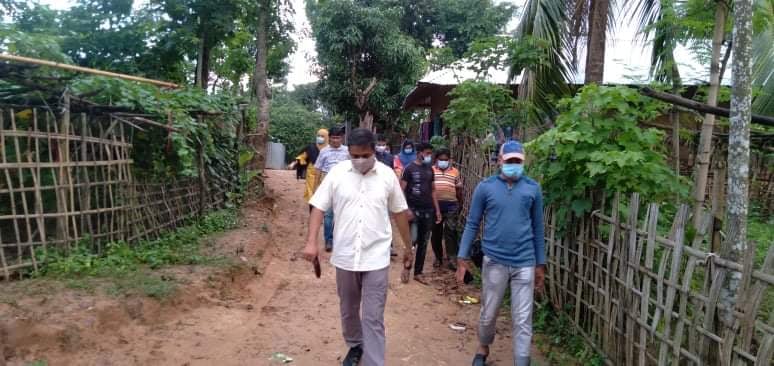 মুজিববর্ষের নির্মাণাধীন ঘর পরিদর্শন করলেন জেলা প্রশাসক