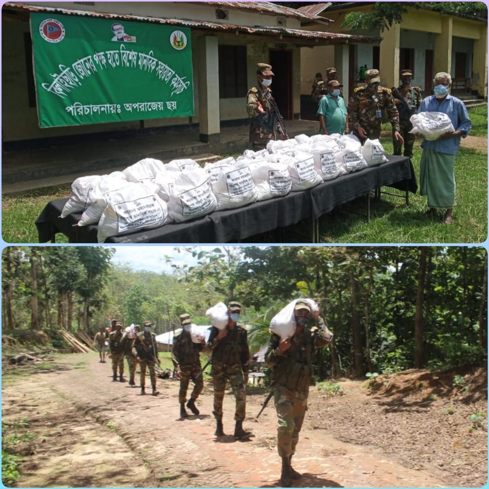 বিলাইছড়িতে অসহায়দের দুয়ারে দুয়ারে সেনাবাহিনীর ভালোবাসা