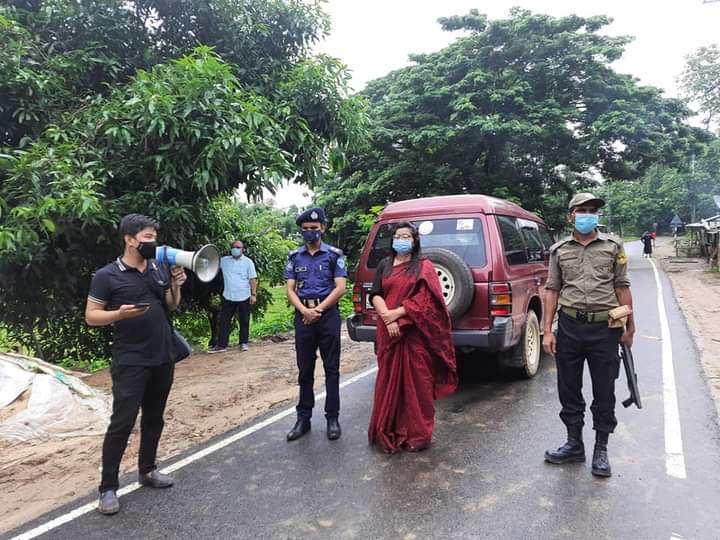 লকডাউনের দ্বিতীয় দিনে নানিয়ারচরে প্রশাসনের ভ্রাম্যমাণ আদালত 