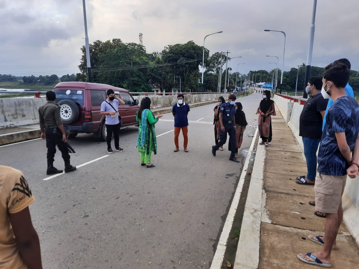 কঠোর লকডাউন নিশ্চিত করতে নানিয়ারচরে প্রশাসনের কড়া নজরদারি
