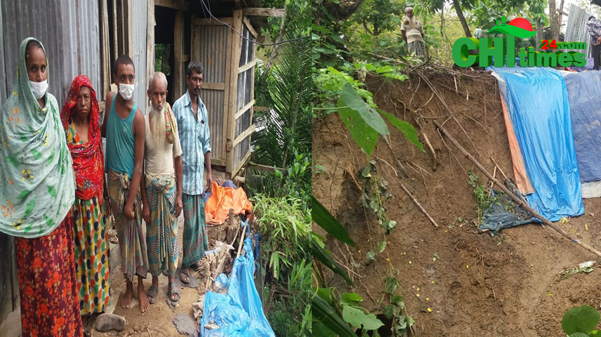 মানিকছড়িতে পাহাড় ধ্বসঃআতংকে ১৫ পরিবার!