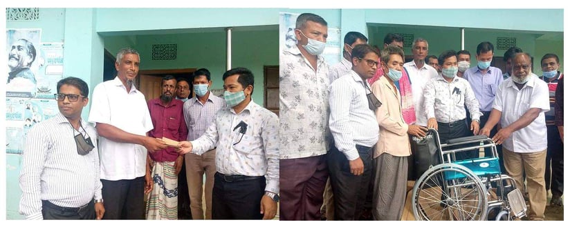 নানিয়ারচরে সুবিধাভোগীদের মাঝে ইলিপন চাকমার হুইল চেয়ার ও নগদ অর্থ বিতরণ