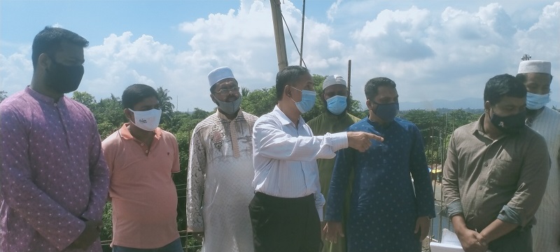 নানিয়ারচরে মডেল মসজিদ পরিদর্শন করলেন নায়েব আলী মন্ডল