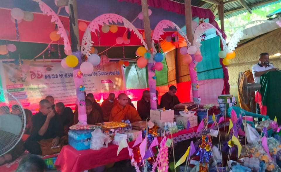 বিলাইছড়িতে আমতলী চুলামুনি বৌদ্ধ বিহারে ১৩ তম দানোৎত্তম কঠিন চীবর দান