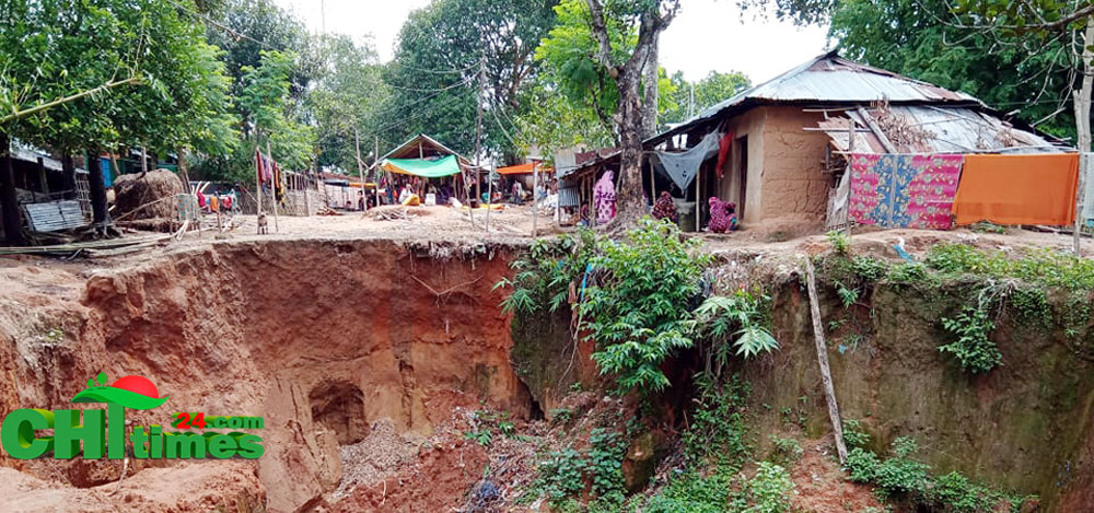 ভাঙ্গনের কবলে ইসলামপুর গাইন্দ্যা বাজার
