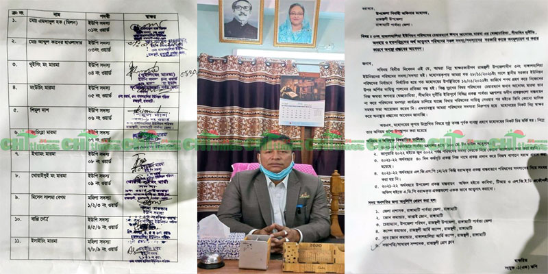 ইউপি চেয়ারম্যানের বিরুদ্ধে ইউএনও বরাবরে ১১ মেম্বারের অভিযোগ 