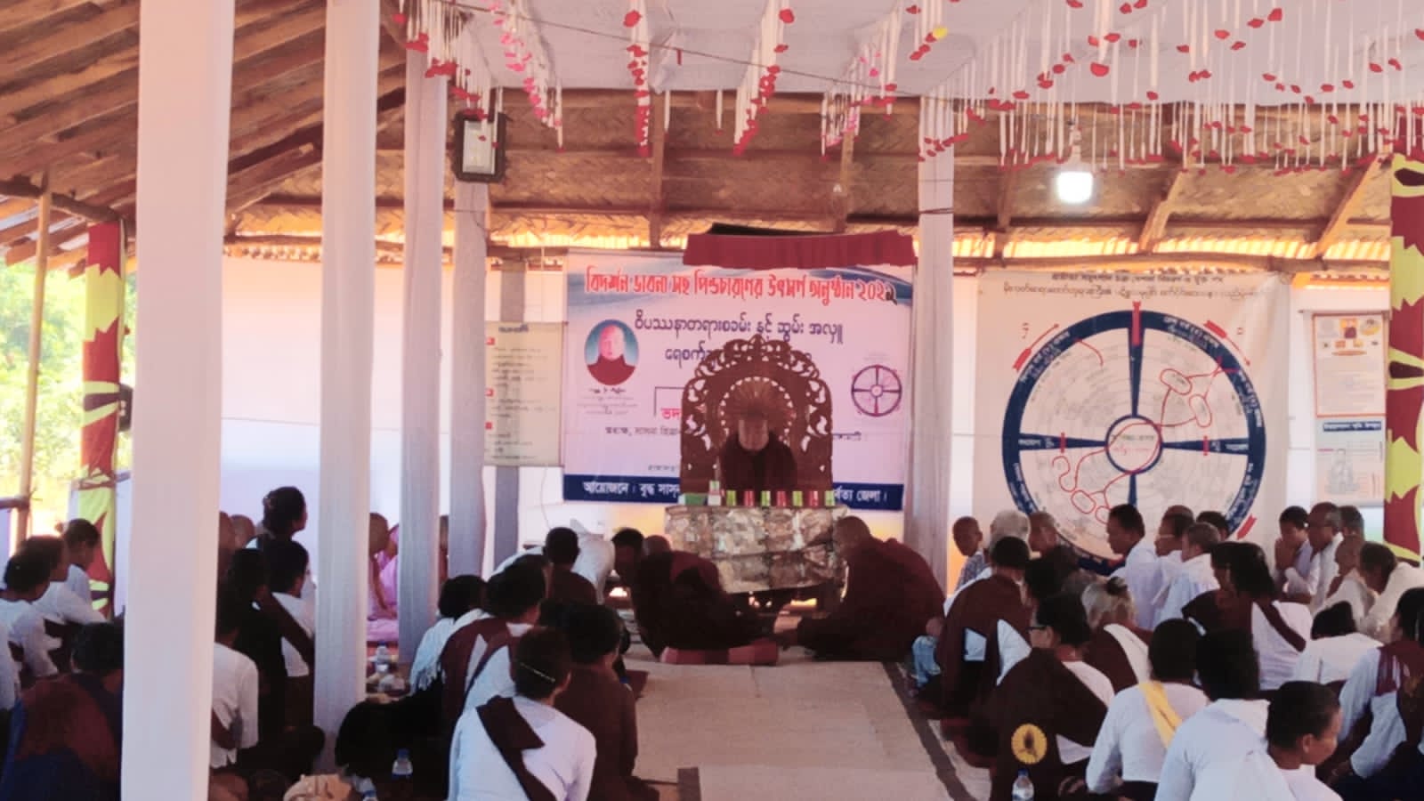 বাঙ্গালহালিয়া কুটুরিয়া পাড়া বৌদ্ধ বিহারে ৬দিন ব্যাপি বিদর্শন ভাবনা কর্মশালা 