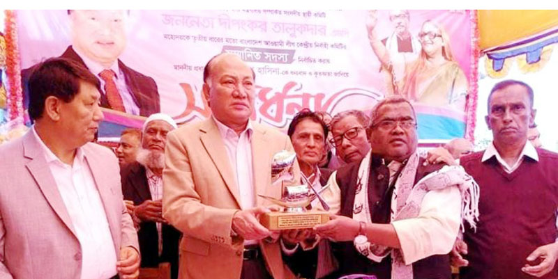 কেন্দ্রীয় আ’লীগের সদস্য হওয়ায় সংবর্ধিত হলেন রাঙামাটির এমপি দীপংকর তালুকদার