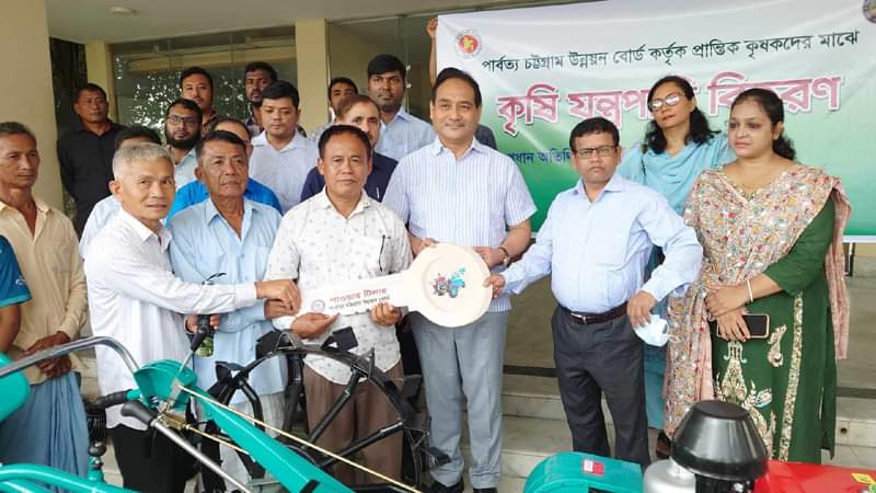 আধুনিক কৃষি প্রযুক্তি ও যন্ত্র ব্যবহারের মাধ্যমে কৃষি উৎপাদন বাড়াতে হবে;নিখিল কুমার চাকমা