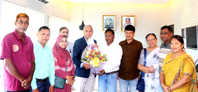 উন্নয়ন বোর্ড চেয়ারম্যানের সাথে সৌজন্য সাক্ষাতে রাঙামাটি জেলা ক্রীড়া সংস্থা