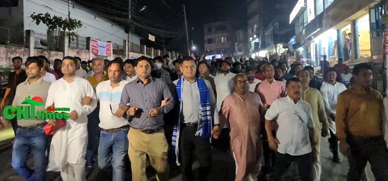 হরতালের বিরুদ্ধে রাঙামাটি শহরে আ’লীগের বিক্ষোভ মিছিল-সমাবেশ