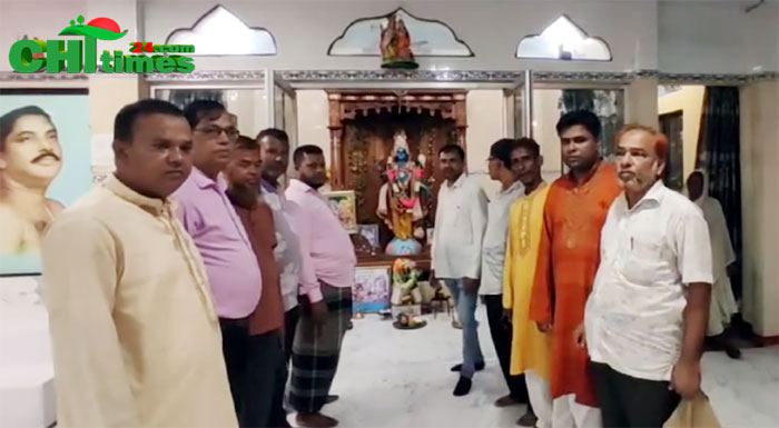 বিভিন্ন মন্দির পরিদর্শনে বিএনপি ও যুবদলের নেতৃবৃন্দ