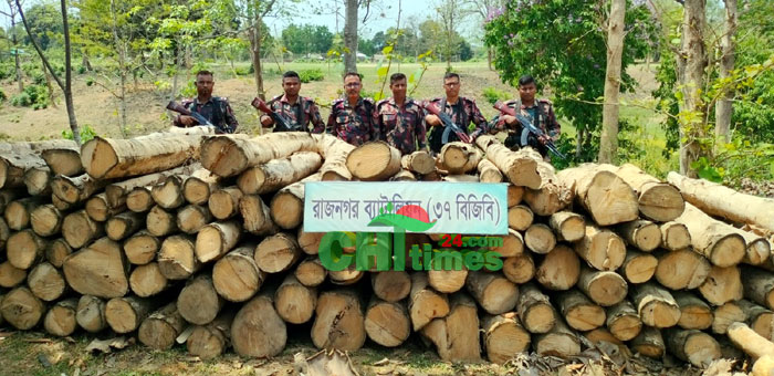 রাঙামাটিতে অবৈধ কাঠ পাচারকারিদের বিরুদ্ধে ৩৭ বিজিবি’র ৩১ অভিযান