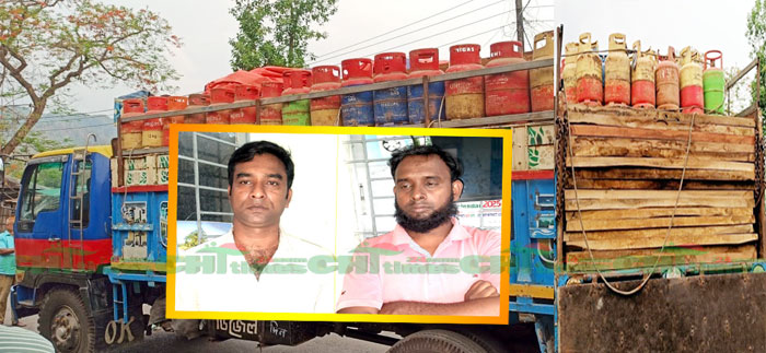 রাঙামাটি থেকে গ্যাস সিলিন্ডারের আঁড়ালে পাচাঁরকালে ট্রাকভর্তি চৌকাঠসহ আটক-২