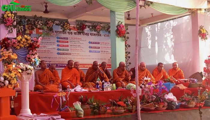 কাপ্তাইয়ে কর্ণফুলী নালন্দা বৌদ্ধ বিহারে ৩৮তম কঠিন চীবর দান উদযাপন