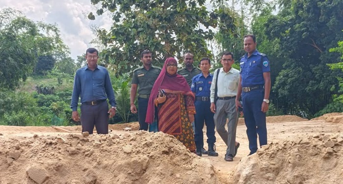 রাঙ্গামাটিতে অবৈধভাবে বালু উত্তোলনের দায়ে লাখ টাকা জরিমানা
