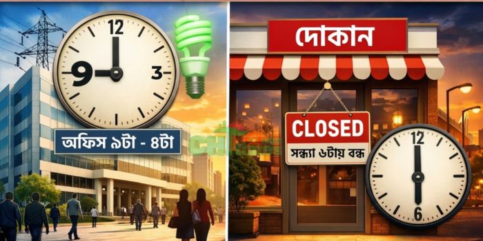 বিদ্যুৎ সাশ্রয়ে নতুন সময়সূচি: অফিস ৯টা–৪টা, দোকান বন্ধ ৬টার মধ্যে