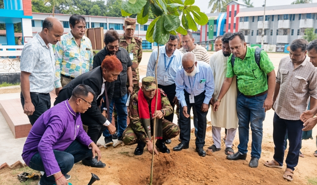রাঙামাটিতে বৃক্ষরোপণ কর্মসূচি, শিক্ষার্থীদের মাঝে চারা বিতরণ