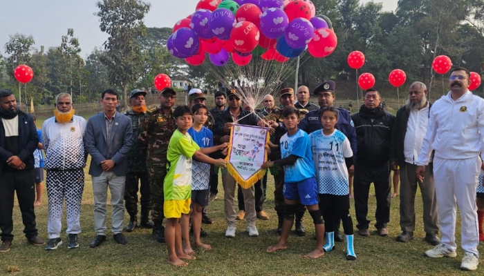 লক্ষীছড়িতে নারী ফুটবল টুর্নামেন্ট উদ্বোধন